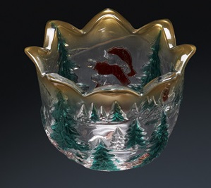 New Year color-gold подсвечник 80мм